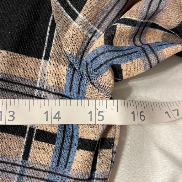 Topshop Plaid Long Sleeve High Waisted Midi Dress Size 4 Vintage-Inspired Print - Picture 5 of 8